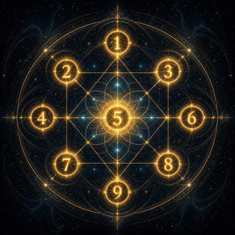 Numerology chart with Life Path and Destiny numbers