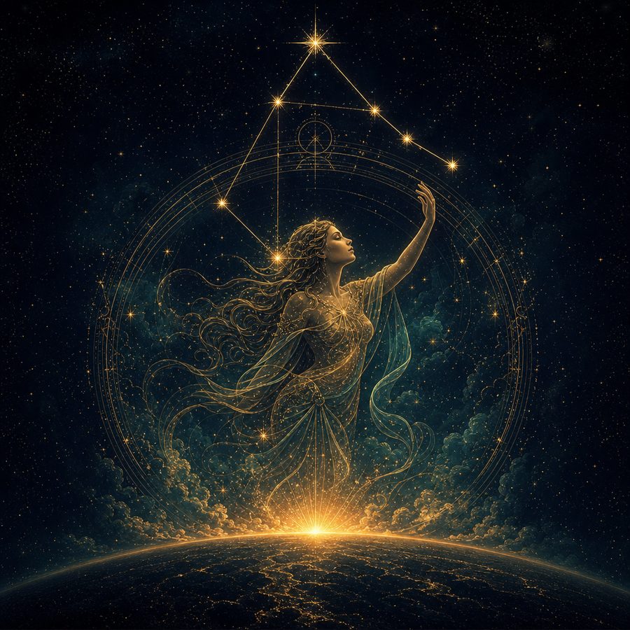 Ascendant rising sign wheel at the eastern horizon