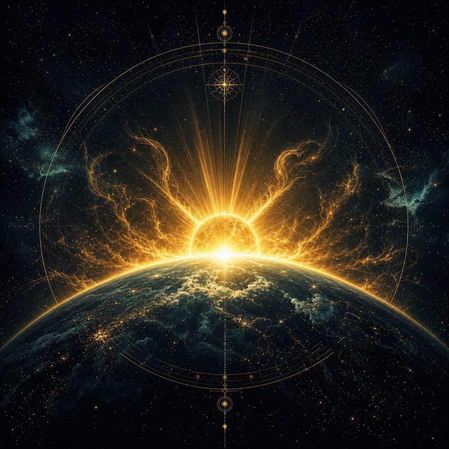 Solar return chart cast for a birthday year forecast